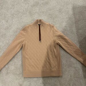 Brooks Brothers Wool/Cashmere Camel Zip-Up Sweater